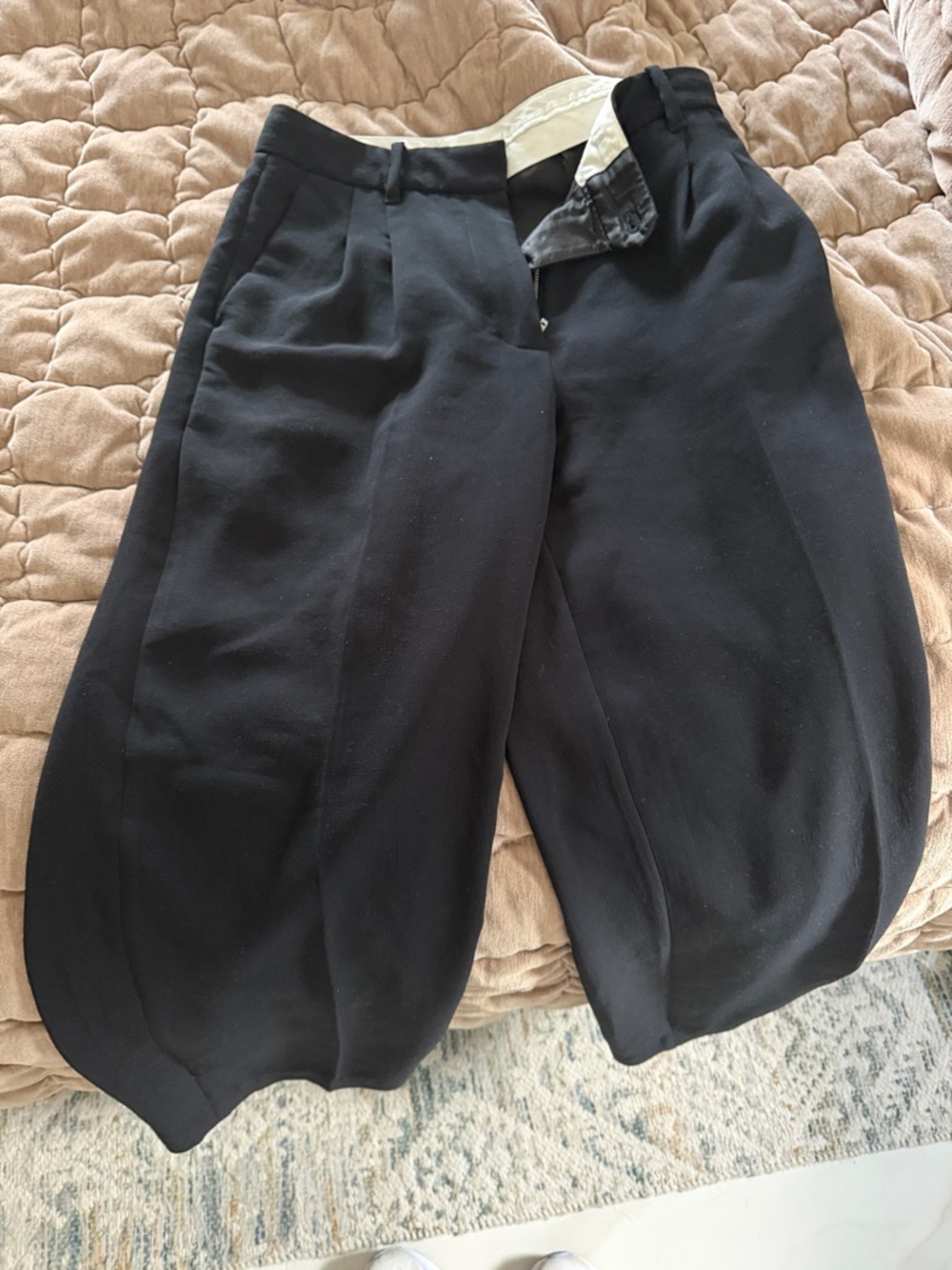 Aritzia Black Pleated Dress Pants